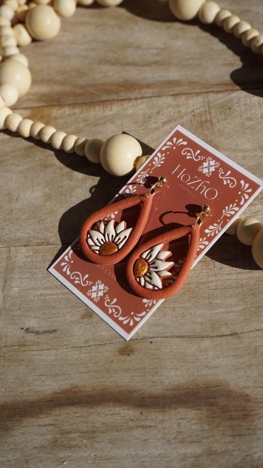 CARLOTA earrings | clay earrings | talavera | earrings | mexican inspired