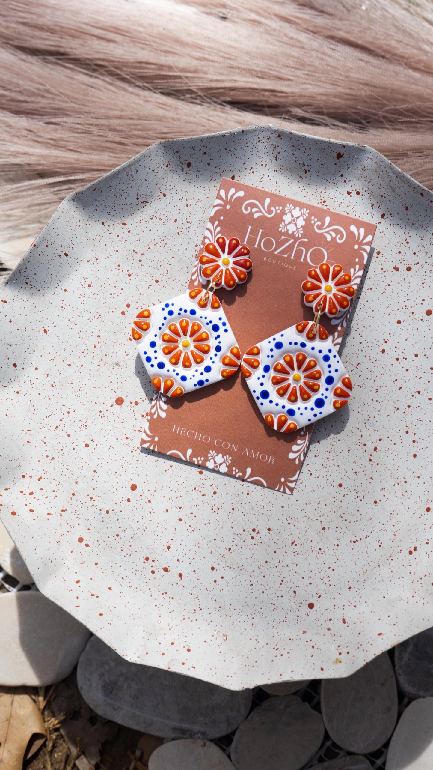 MARRAKECH earrings | clay earrings | morocco earrings | clay | handmade | mexican | tile | portugal |