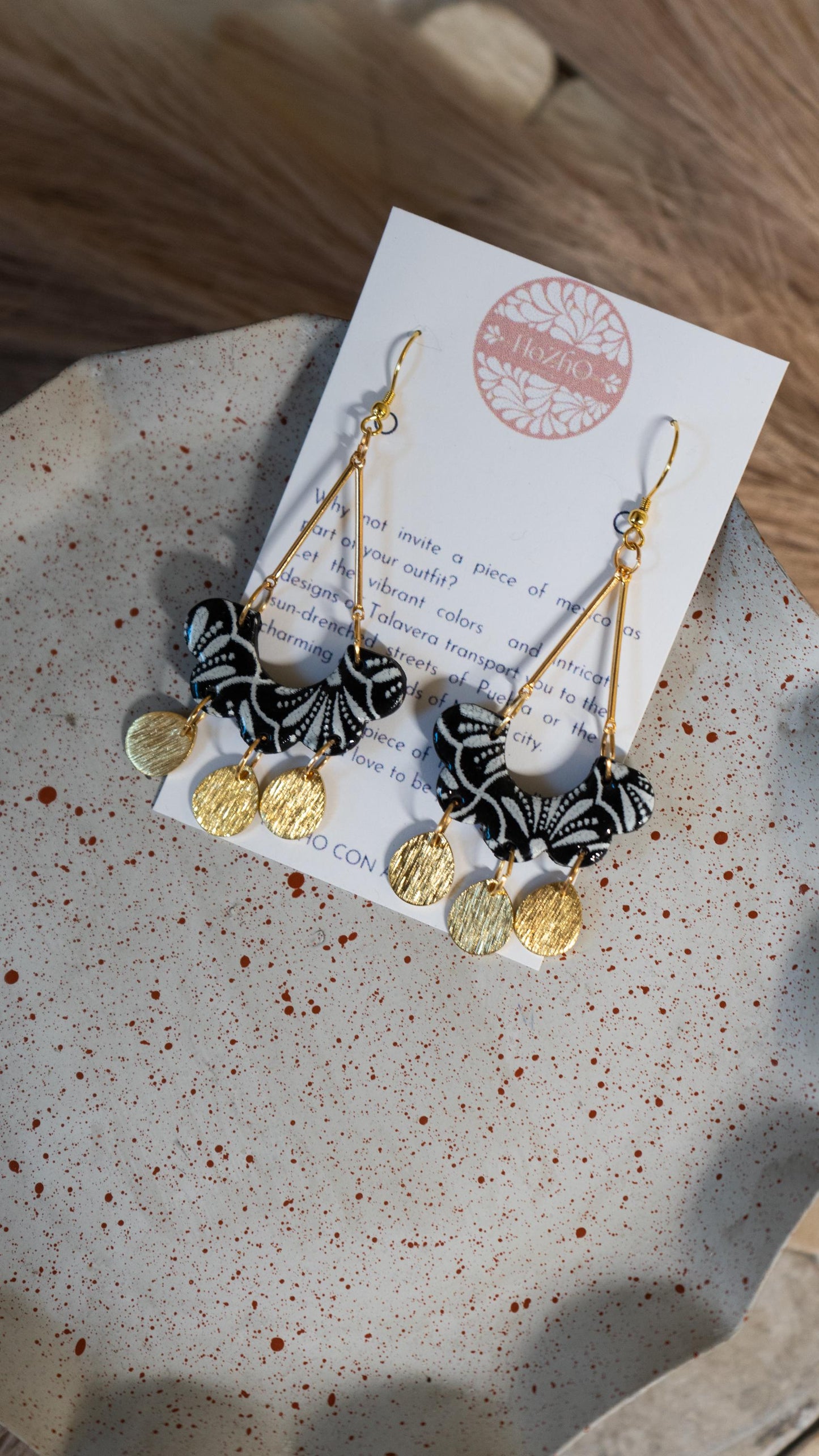 ITSMEÑA earrings | talavera | handmade | clay | bridal | barro negro inspired | oaxaca
