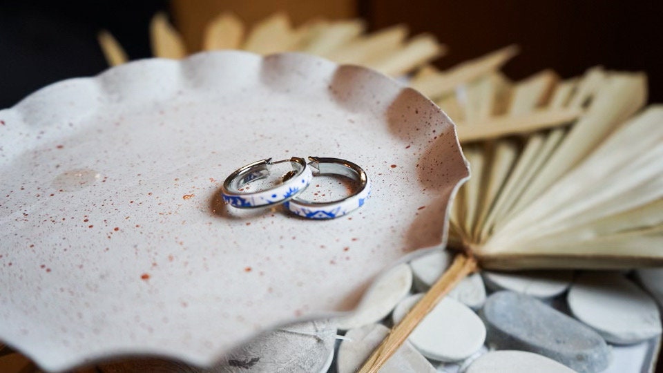 CATERINA hoop earrings | clay earrings | handmade | summer | talavera | amalfi | santorini
