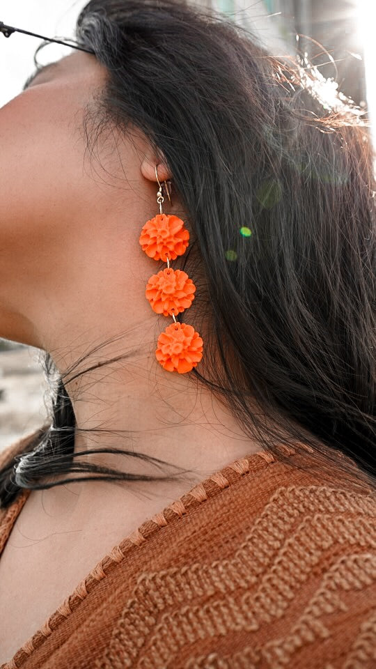 FLORECITAS DE CEMPASUCHIL earrings