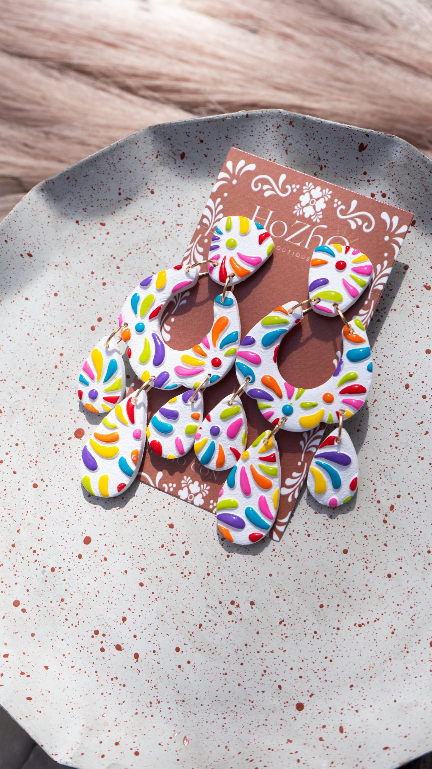 SOLEDAD earrings | clay earrings | summer | easter | handmade | polymer clay | otomi | huichol | bridal | mexico