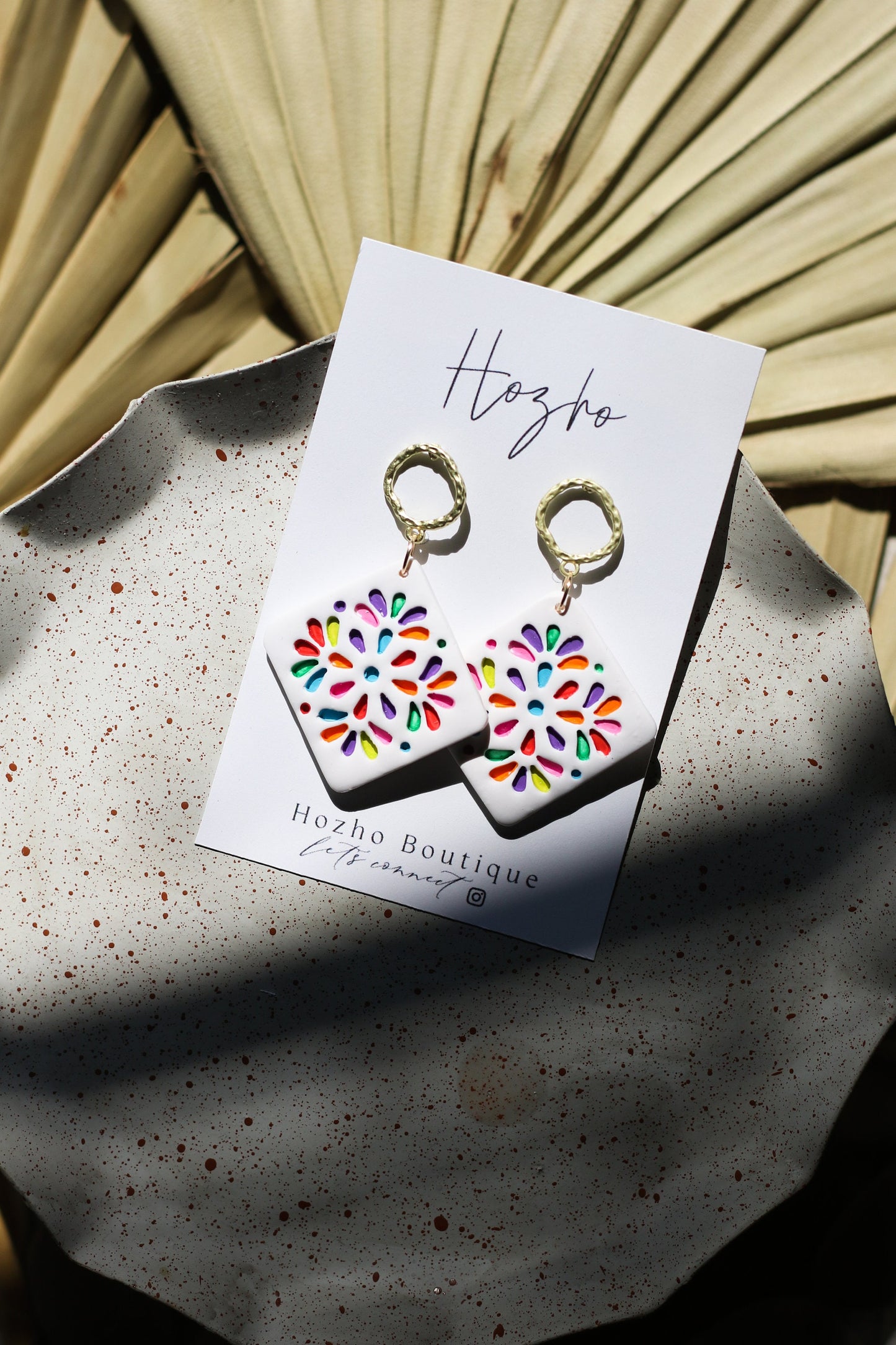 HUICHOL earrings | inspired | clay earrings | handmade | mexican | mexico | bridal | talavera