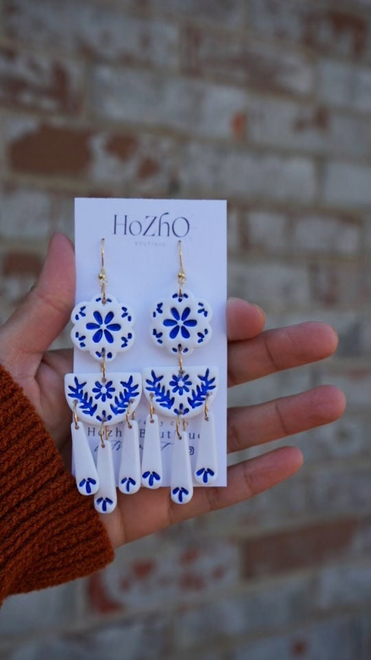 Rebecca Talavera earrings | talavera | clay earrings | handmade