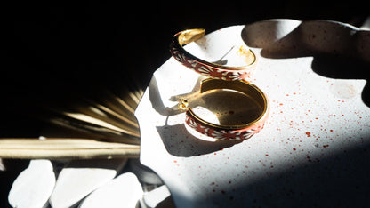 TEOTITLÁN earrings | hoops| talavera | barro | clay | weddings | mexican | mexican inspired | oaxaca