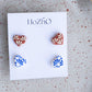 CORAZONES stud / corazones/ heart /talavera/ mexican inspired/ handmade
