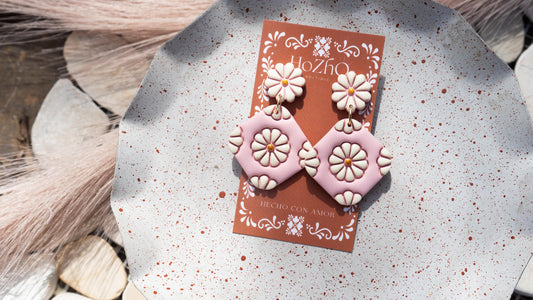 CHOLULA earrings | clay earrings | oaxaca | talavera | handmade | mexican earrings |
