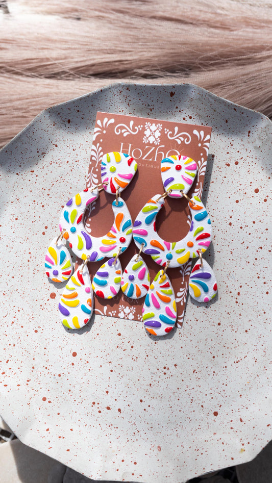 SOLEDAD earrings | clay earrings | summer | easter | handmade | polymer clay | otomi | huichol | bridal | mexico