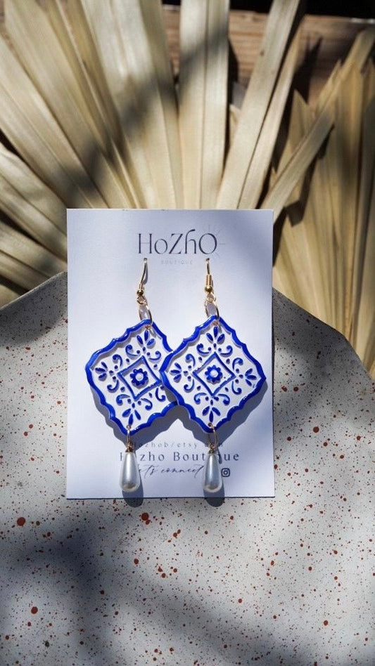 Cielito Lindo earrings | clay earrings | talavera | inspired | mexican | bridal | summer |