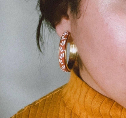 TEOTITLÁN earrings | hoops| talavera | barro | clay | weddings | mexican | mexican inspired | oaxaca