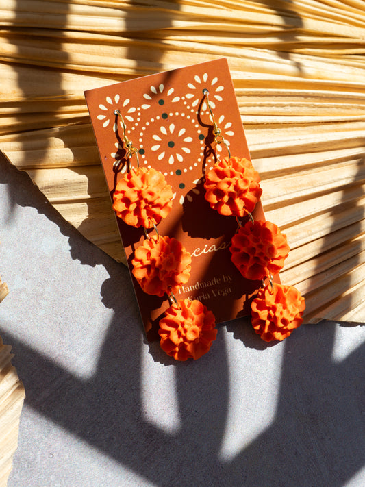FLORECITAS DE CEMPASUCHIL earrings