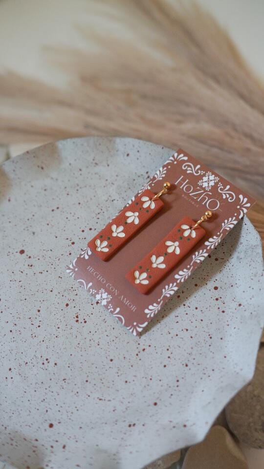CASITA earrings | clay earrings | flores | bridal | mexican | barro | handmade |