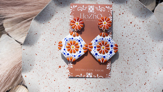 MARRAKECH earrings | clay earrings | morocco earrings | clay | handmade | mexican | tile | portugal |