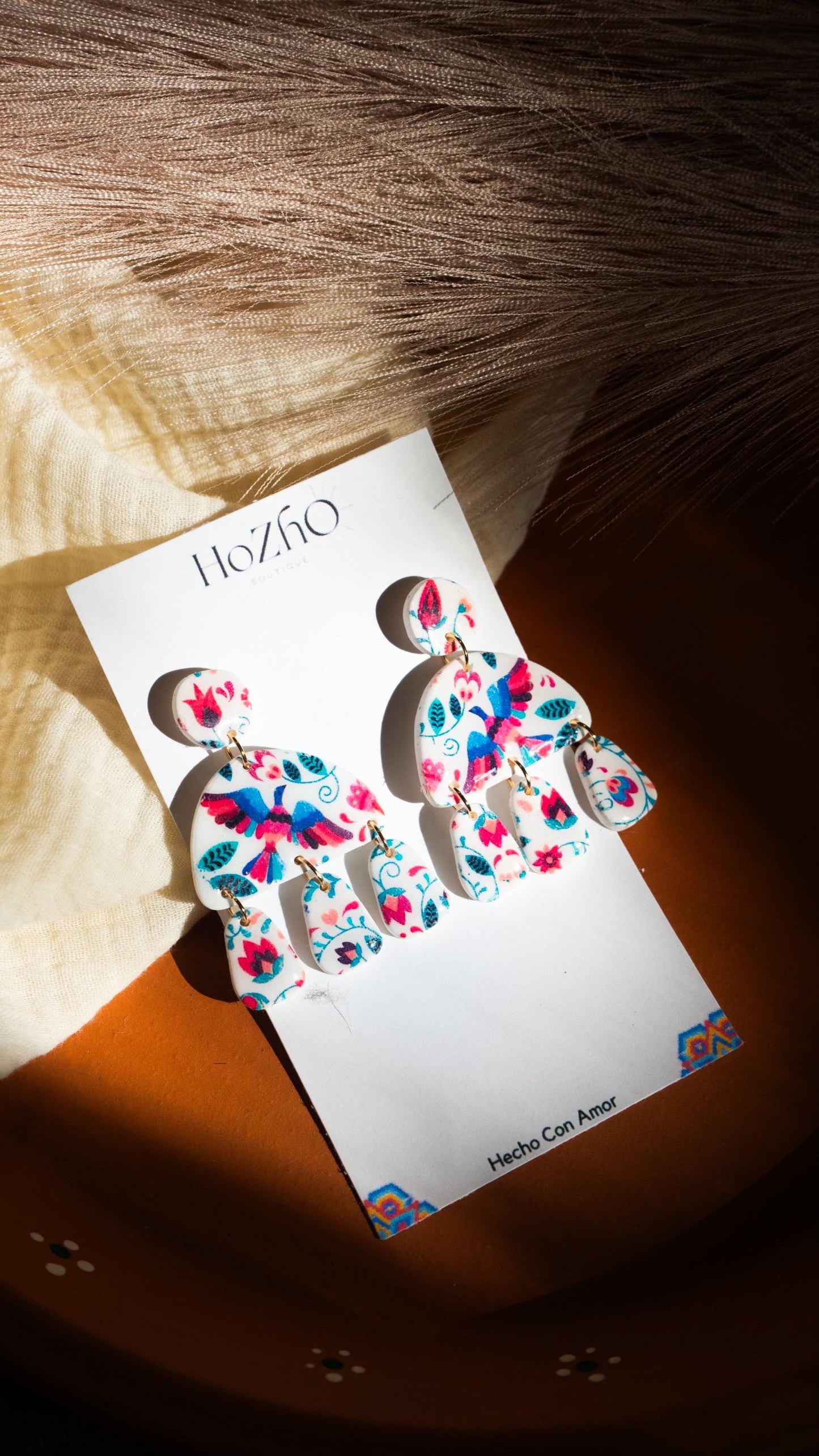 OTOMi  earrings | clay earrings | handmade | hand painted | huichol | otomi | mexican | summer | for her | gift