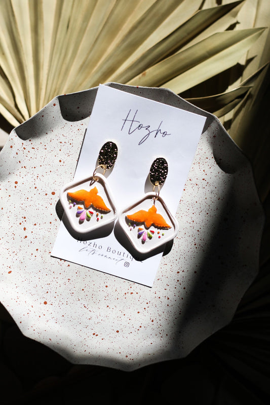 LAPÁNAK earrings | clay earrings | handmade | mexico inspired | talavera | huichol art |