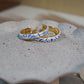 SAMSA earrings  | talavera | clay | hoops | gold | handmade | mexican | azul