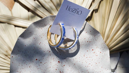NAZARÈ earrings | clay earrings | santorini | hoop earrings | tiles