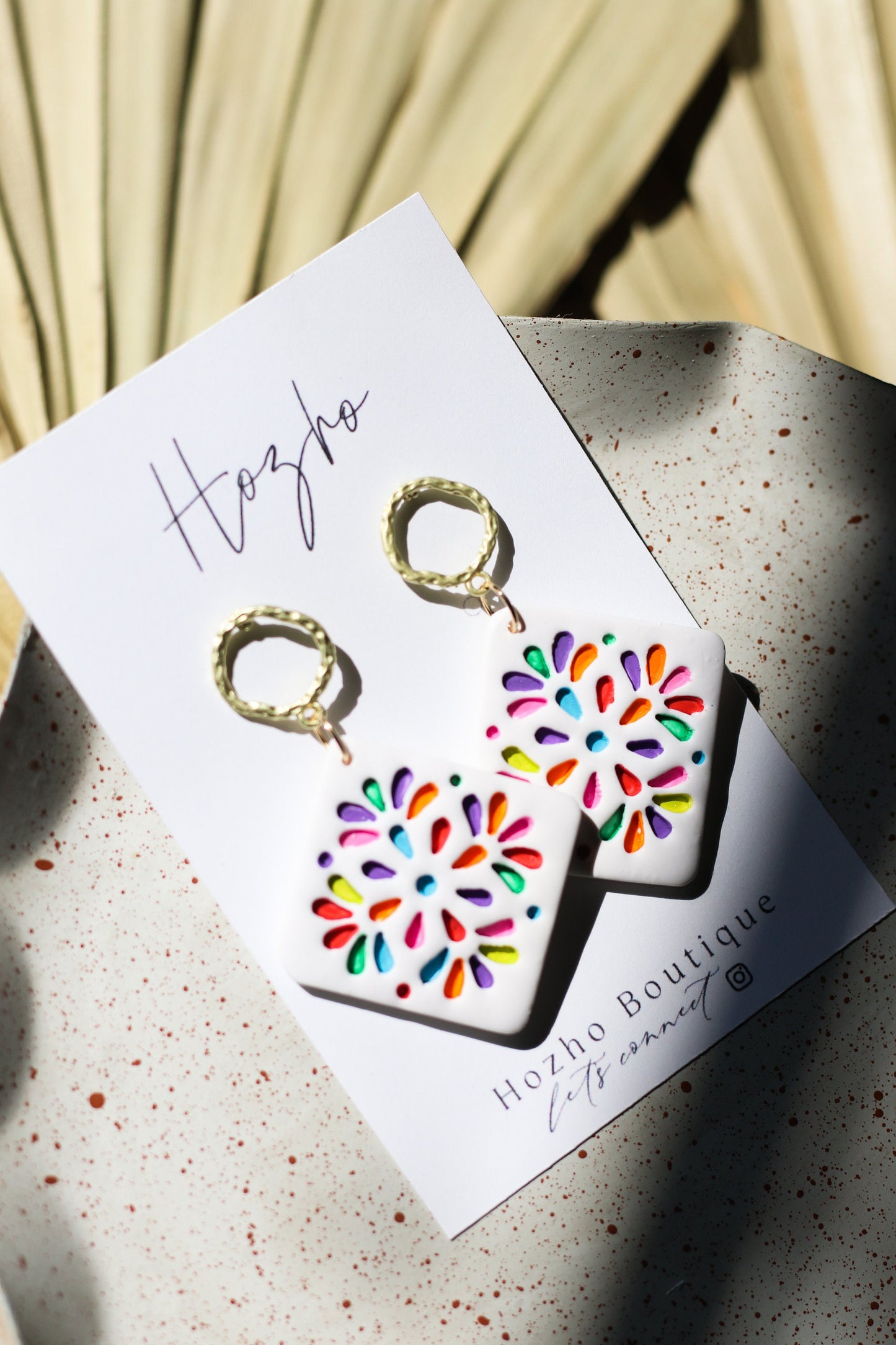 HUICHOL earrings | inspired | clay earrings | handmade | mexican | mexico | bridal | talavera
