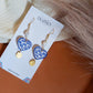 FELIZA earrings | talavera earrings | heart | corazon | for her | mexican inspired | blue | bridal