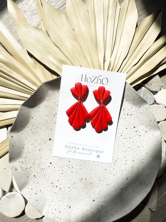 ROJO  earrings | clay earrings | tiles | mexican earrings | statement | for her | summer