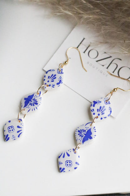 ARANZA earrings | talavera poblana | inspired | pottery poblana | handmade | spring